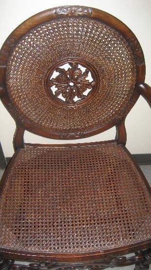 hand cane back, Pressed cane seat